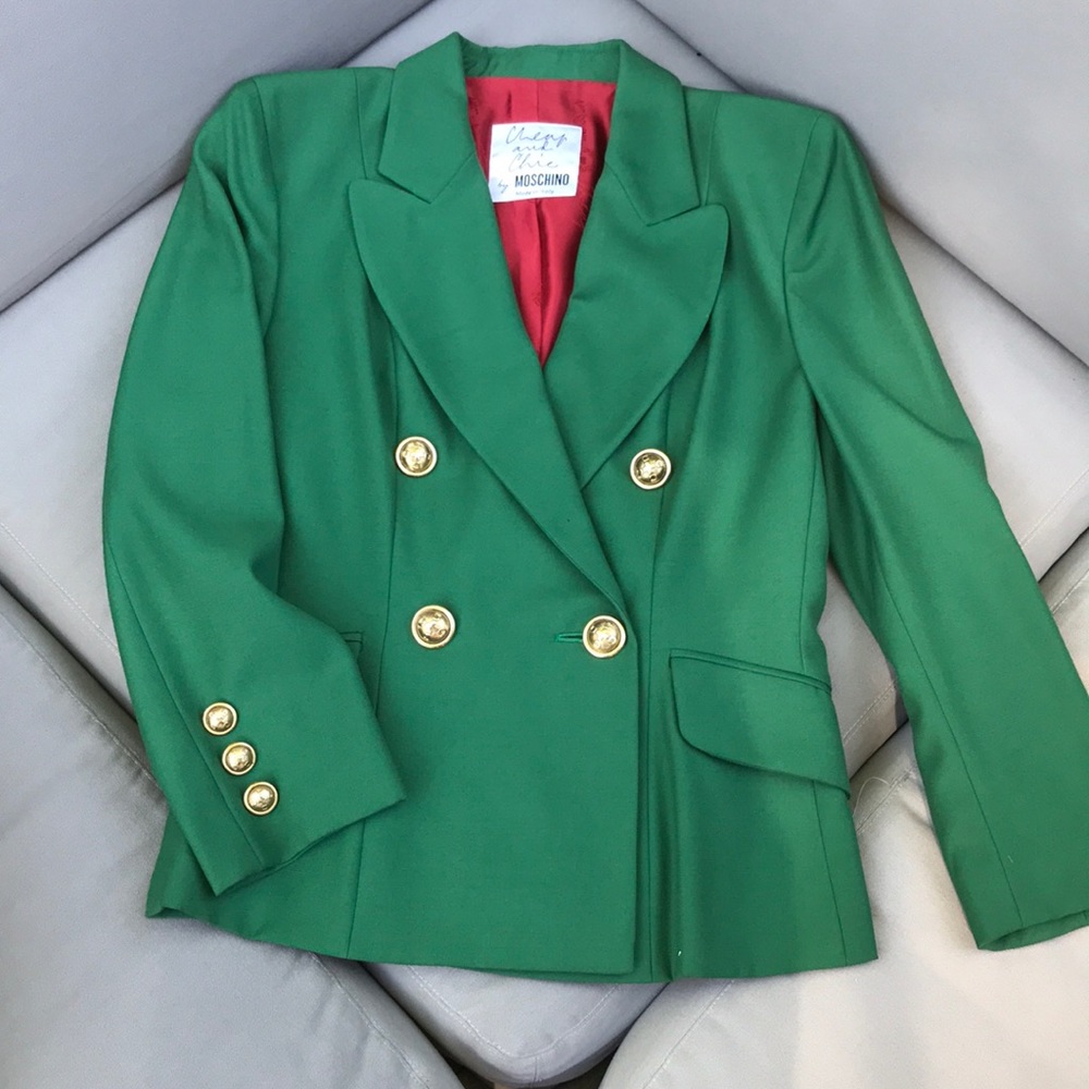 Cheap and chic by Moschino green blazer